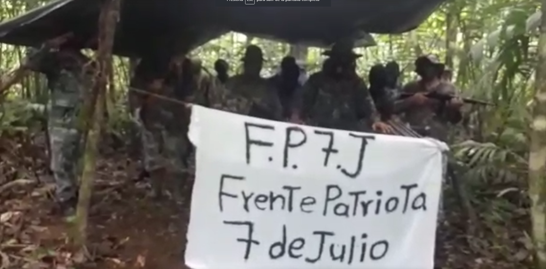 Imagen principal del artículo: Grupo armado amenaza a presidente y diputados