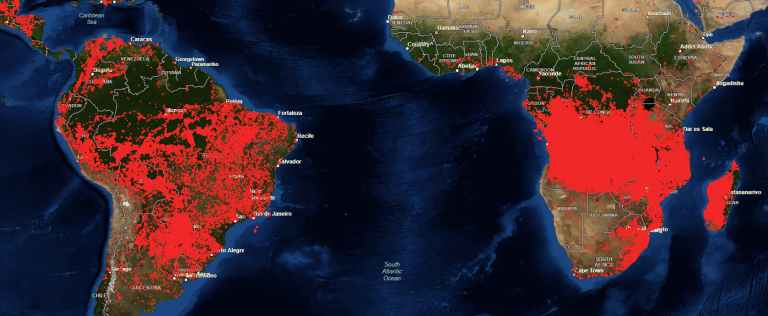 Incendios consumen miles de hectáreas de bosque en el Amazonas, África subsahariana y Guatemala