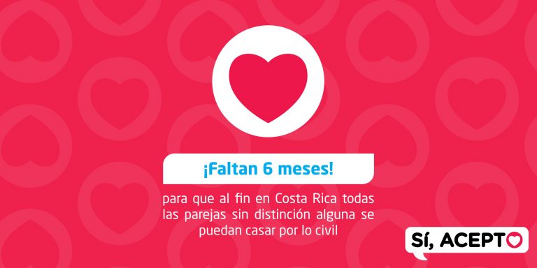 A 6 meses para entrada en vigor del matrimonio igualitario, Costa Rica se prepara para el "Sí acepto"