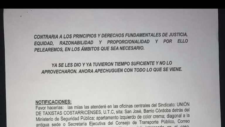 Unión de Taxistas a diputados: “Apechuguen con todo lo que se viene”