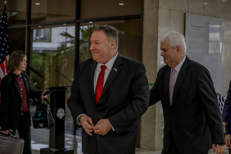 La más reciente gira de Pompeo