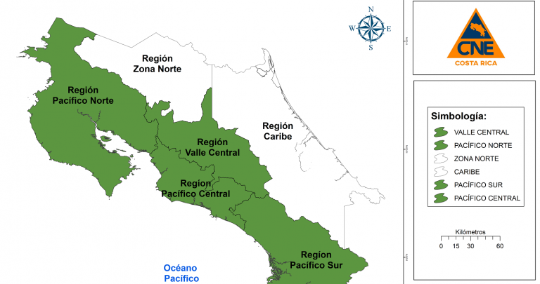 CNE declara alerta verde por lluvias en todo el Pacífico y Valle Central