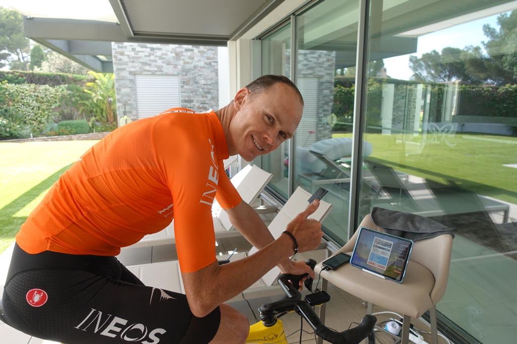 Imagen principal del artículo: Día Mundial de la Bicicleta: Chris Froome corrió virtualmente contra 1976 seguidores