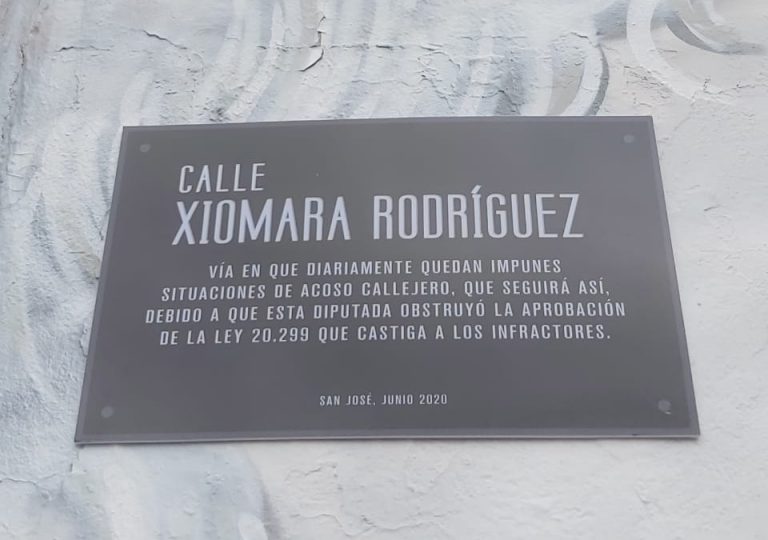 Las calles de la GAM ahora llevan los nombres de los diputados que bloquearon la Ley contra el Acoso Callejero