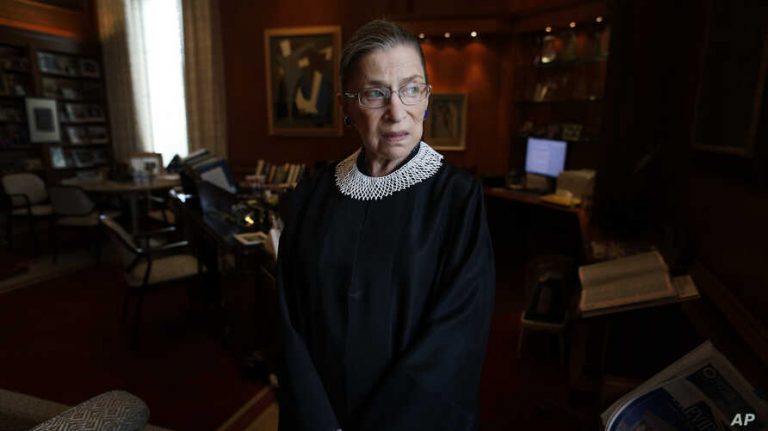 Ruth Bader Ginsnburg, jueza de la Corte Suprema de EE.UU, murió hoy a los 87 años de edad