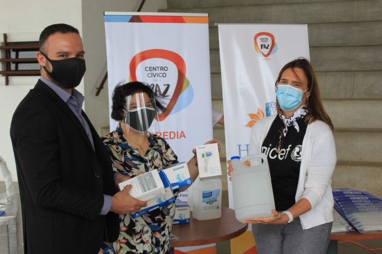 Centros Cívicos por la Paz reciben insumos de protección personal por parte de UNICEF