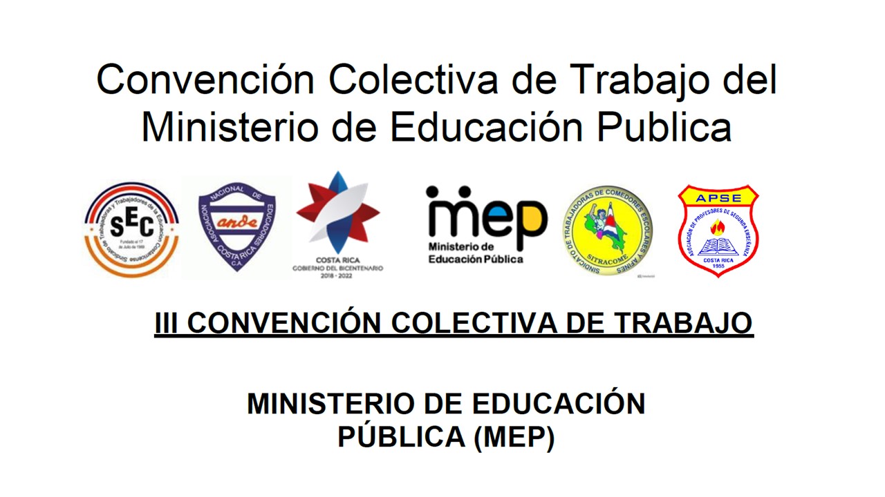 Imagen principal del artículo: MEP y sindicatos magisteriales presentan Convención Colectiva con nuevos ajustes