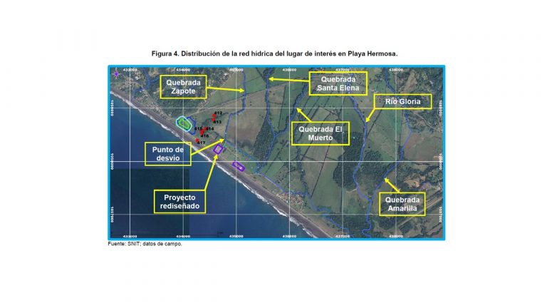 Departamento Técnico del Tribunal Ambiental recomienda demoler canales artificiales aledaños al Refugio de Vida Silvestre Playa Hermosa
