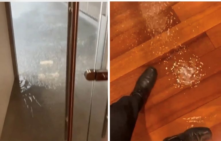 Edificio del Congreso se inundó con primeros aguaceros
