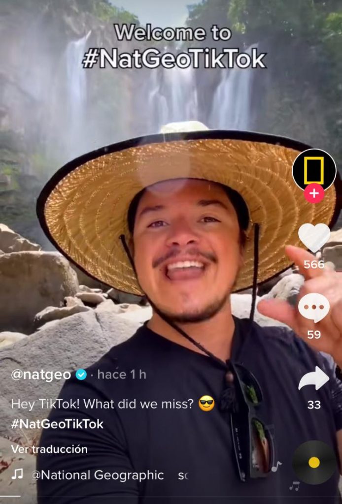 Nat Geo inaugura cuenta Tik Tok con un video sobre las bellezas de Costa Rica