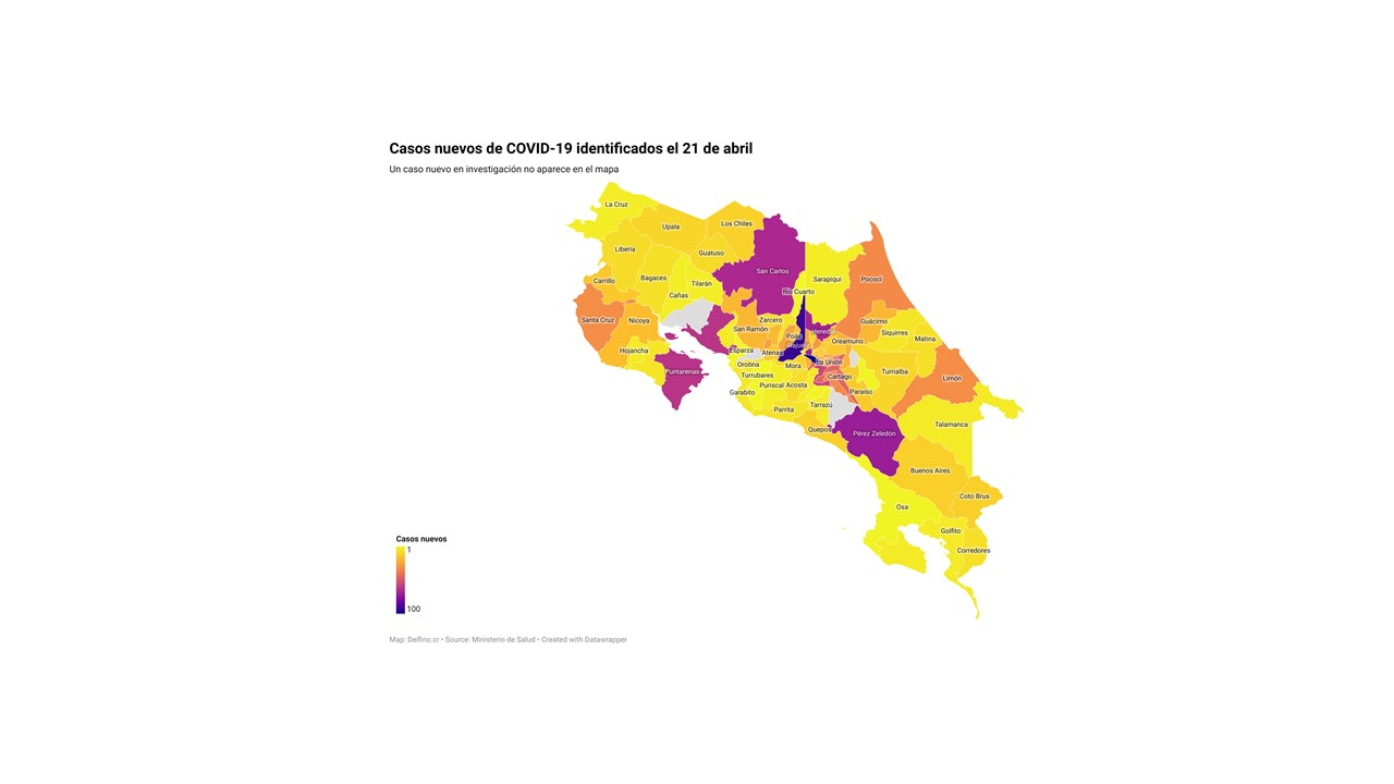 Imagen principal del artículo: Cuatro cantones no sumaron casos nuevos de COVID-19 el 21 de abril