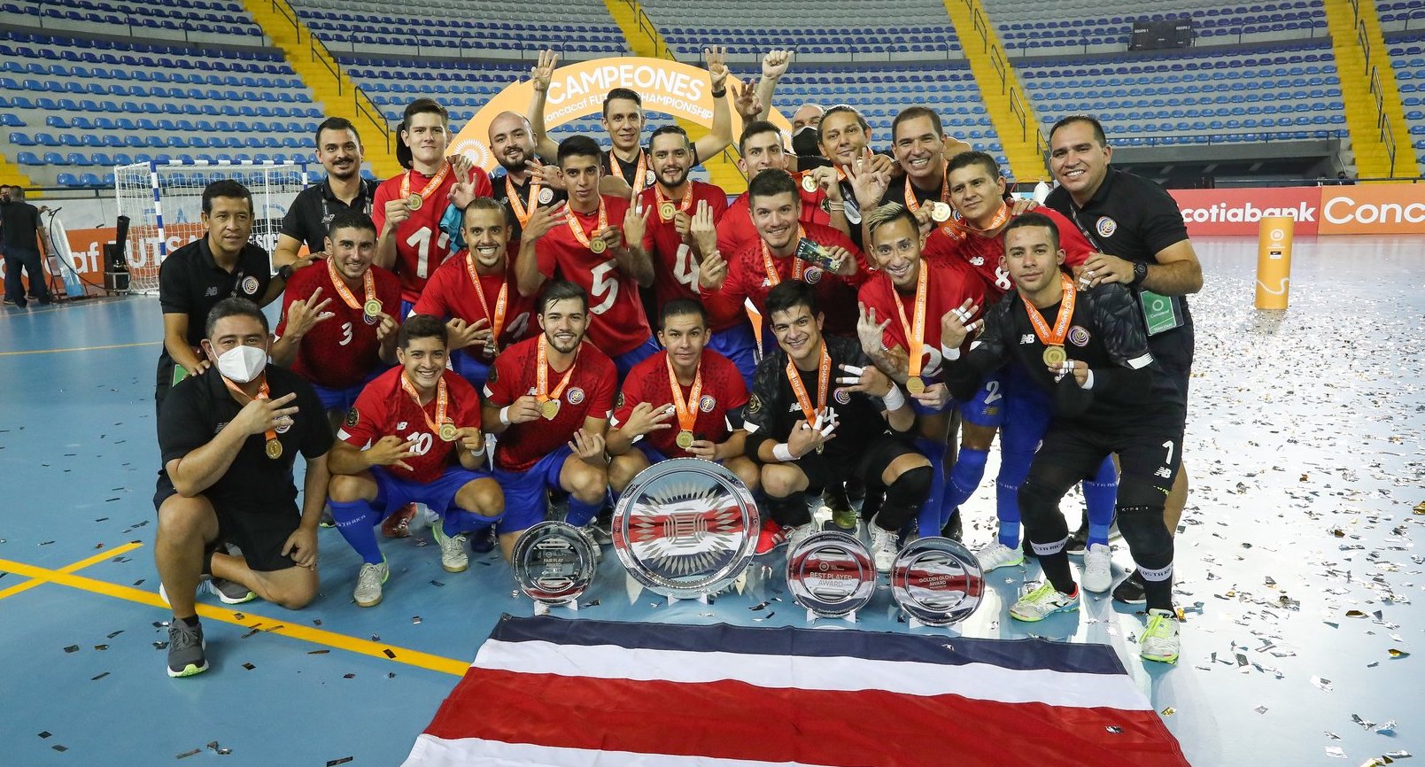 Imagen principal del artículo: Selección costarricense de fútbol sala se coronó tricampeona de CONCACAF