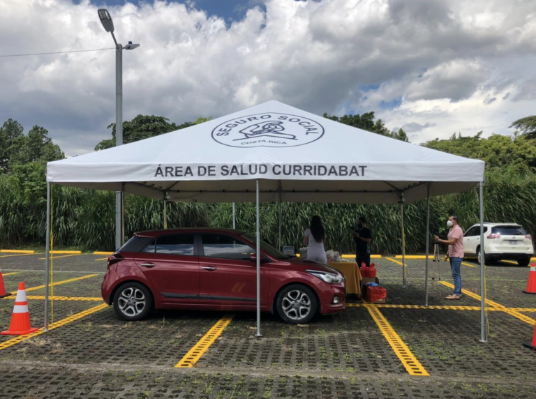 Área de salud de Curridabat abre autovac para acelerar inmunización contra la COVID-19