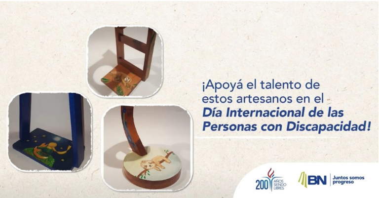 Banco Nacional expondrá productos de 11 artesanos con discapacidad en sus redes sociales