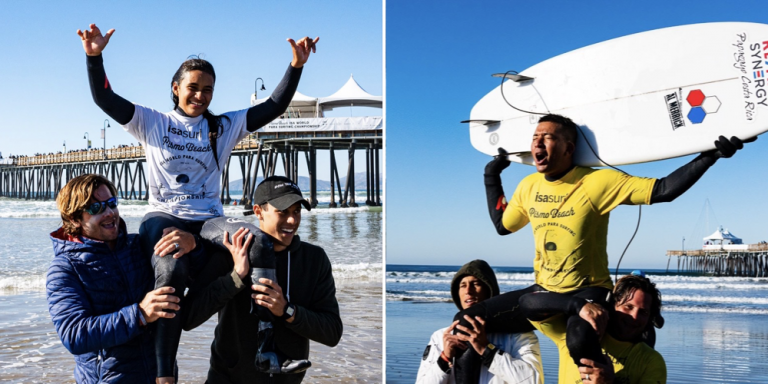 Parasurfistas Jimena Ruiz y Roy Calderón se coronaron campeones mundiales en California