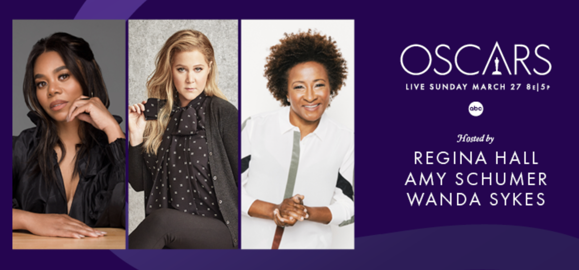 Imagen principal del artículo: Wanda Sykes, Amy Schumer y Regina Hall serán anfitrionas de los Oscar