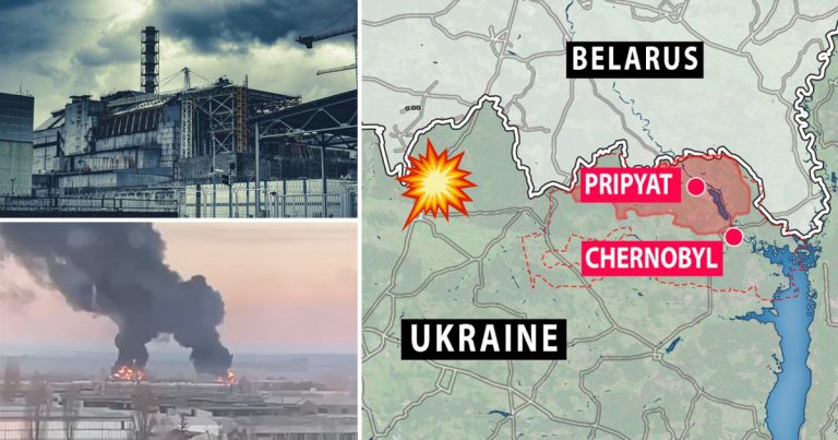 Fuerzas rusas intentan tomar la Central Nuclear de Chernóbil