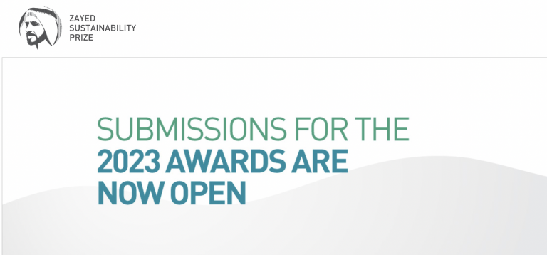 Inician inscripciones para el Premio Zayed a la Sostenibilidad 2023