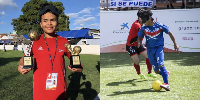 Histórico: el futbolista costarricense ciego Ángel Flores es fichado por un club de Brasil