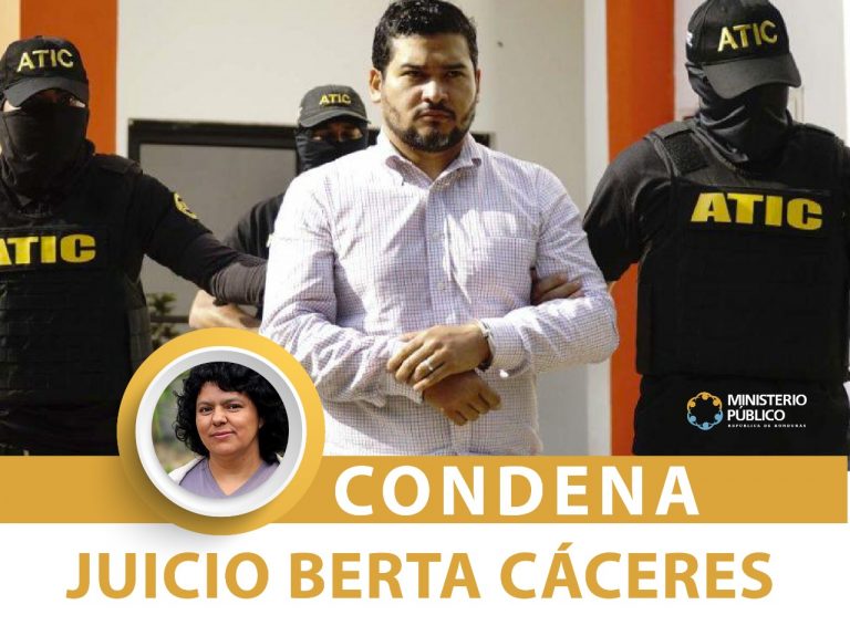 Autor intelectual del asesinato de la ambientalista Berta Cáceres condenado a 22 años y medio de cárcel