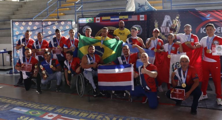 Costa Rica conquistó el primer lugar por equipos en el Panamericano de Lucha de Brazo 2022