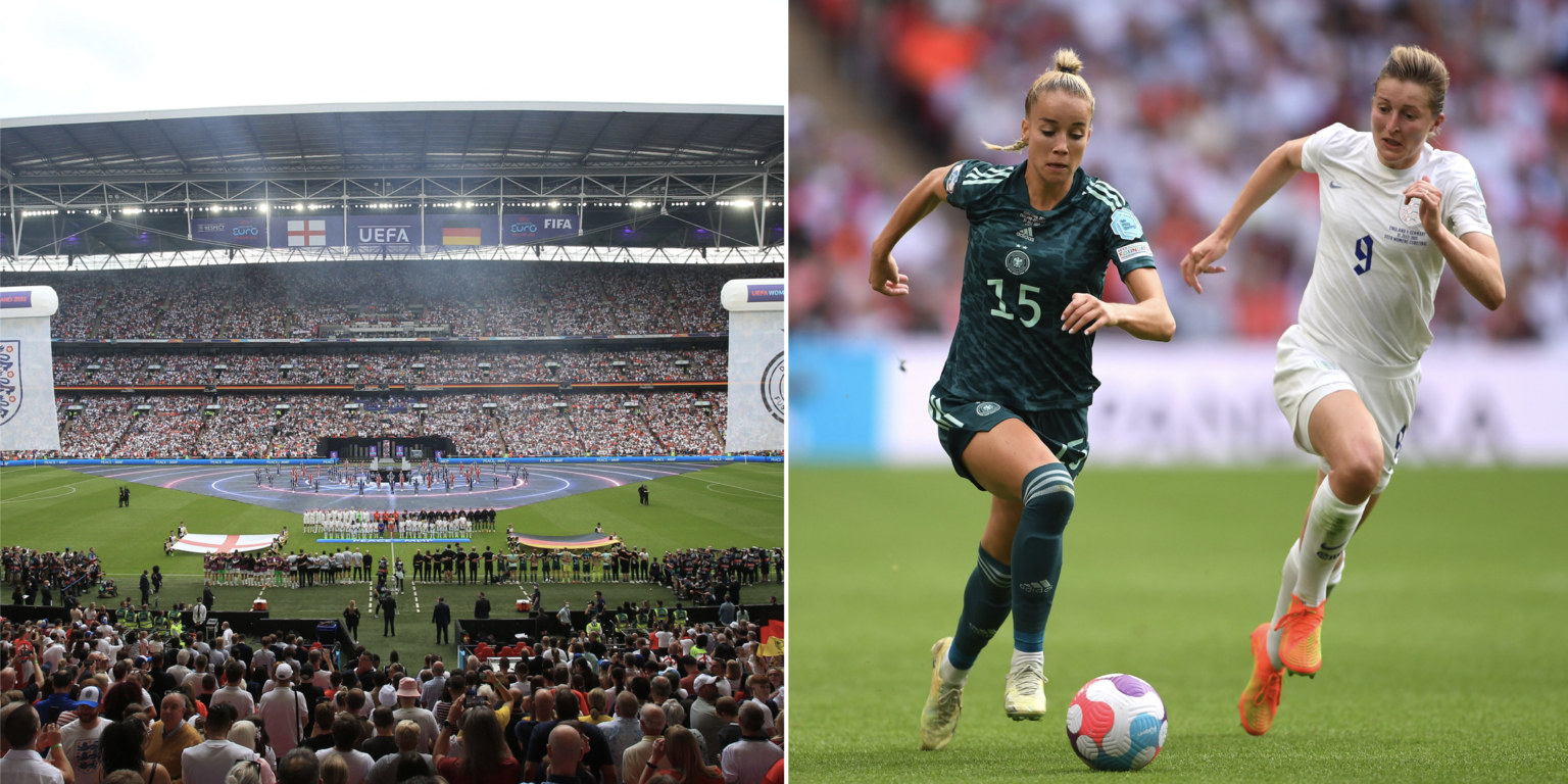 Imagen principal del artículo: Partido entre Inglaterra y Alemania bate el récord de asistencia histórico en una final de la Eurocopa