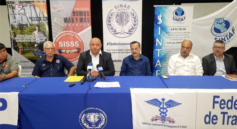 Sindicatos de Salud anuncian protesta contra negativa del Ejecutivo a aumento salarial en la CCSS
