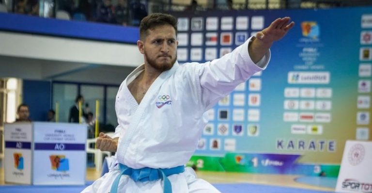 Karateca costarricense Sergio Cambronero quedó quinto en el Mundial Universitario 2022