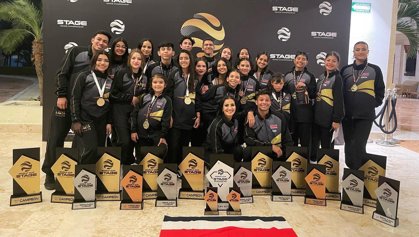 Imagen principal del artículo: Academia de danza costarricense conquista 18 trofeos en la Copa Mundial de Cancún 2022