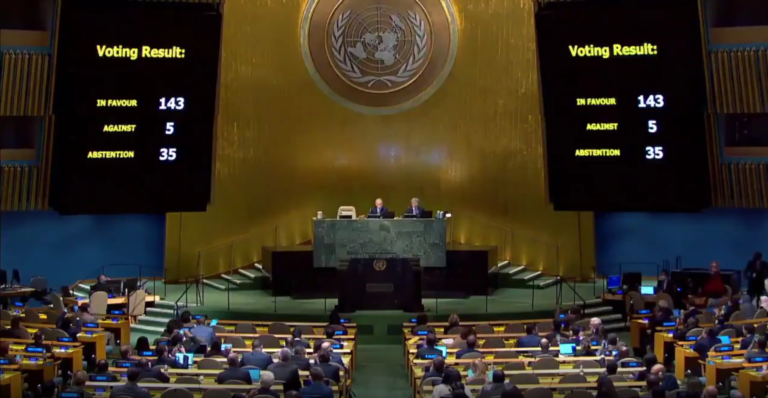 La Asamblea General de la ONU rechaza la anexión ilegal al territorio ruso de Donetsk, Lugansk, Jersón y Zaporiyia