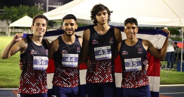 Costa Rica gana medalla de bronce en la prueba 4x100 metros planos de los Juegos Panamericanos Universitarios