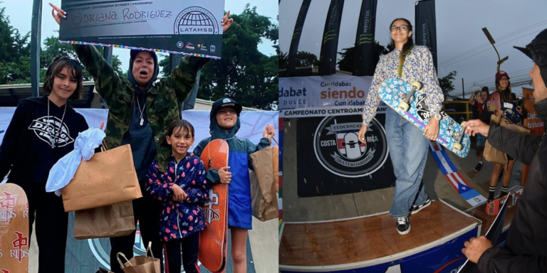 Patinadoras ticas Adriana Rodríguez y Margaret Ugalde se coronan campeonas centroamericanas de skateboarding