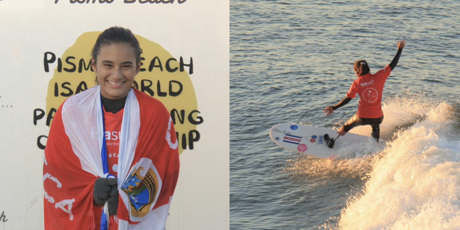 Imagen principal del artículo: Parasurfista costarricense Jimena Ruiz se corona bicampeona mundial en California