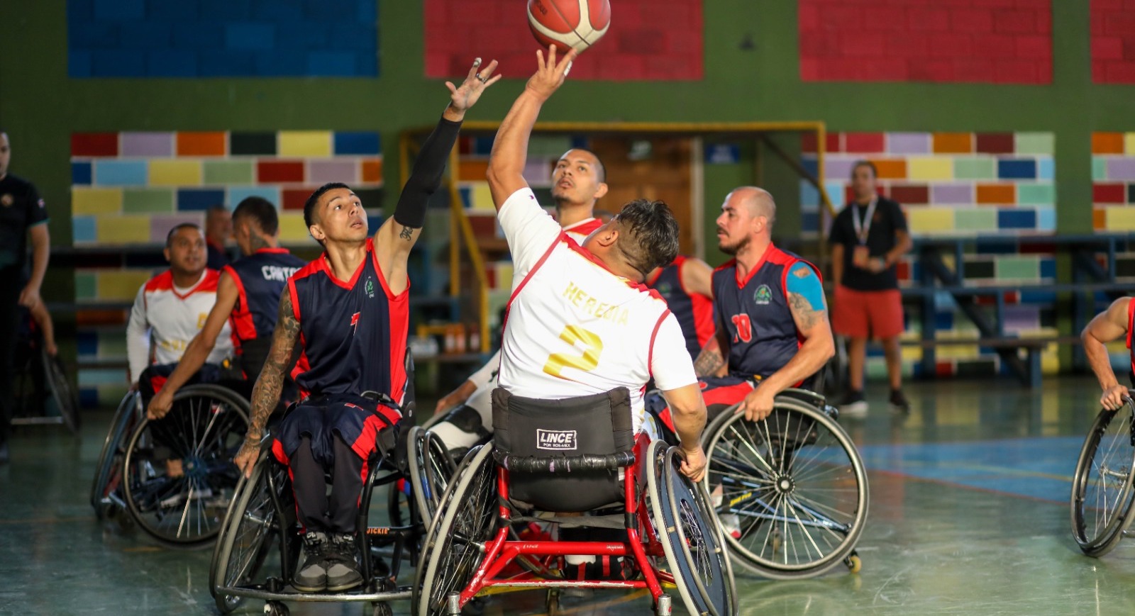 Imagen principal del artículo: Por primera vez en la historia, el baloncesto en silla de ruedas fue incluido en Juegos Deportivos Nacionales