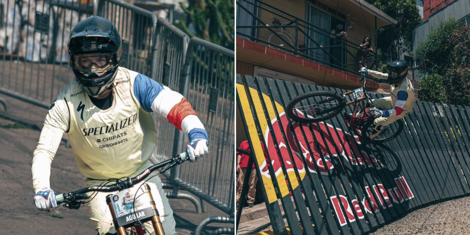 Imagen principal del artículo: Ciclista tico Pablo Aguilar dio gran presentación en la carrera de downhill urbano más emblemática de Latinoamérica