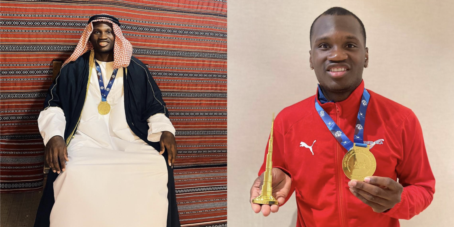 Imagen principal del artículo: Sherman Güity arrasa en el Grand Prix de Dubái 2023: ganó medalla de oro en los 200 metros planos