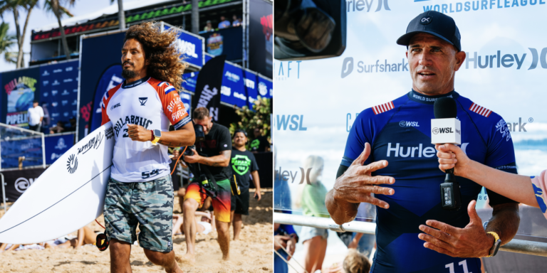 Cali Muñoz superó a Kelly Slater, el mejor surfista de todos los tiempos, en el Tour Mundial 2023