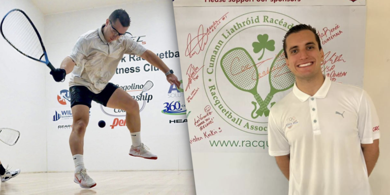 Raquetbolista costarricense Andrés Acuña gana el Abierto Internacional de Irlanda 2023