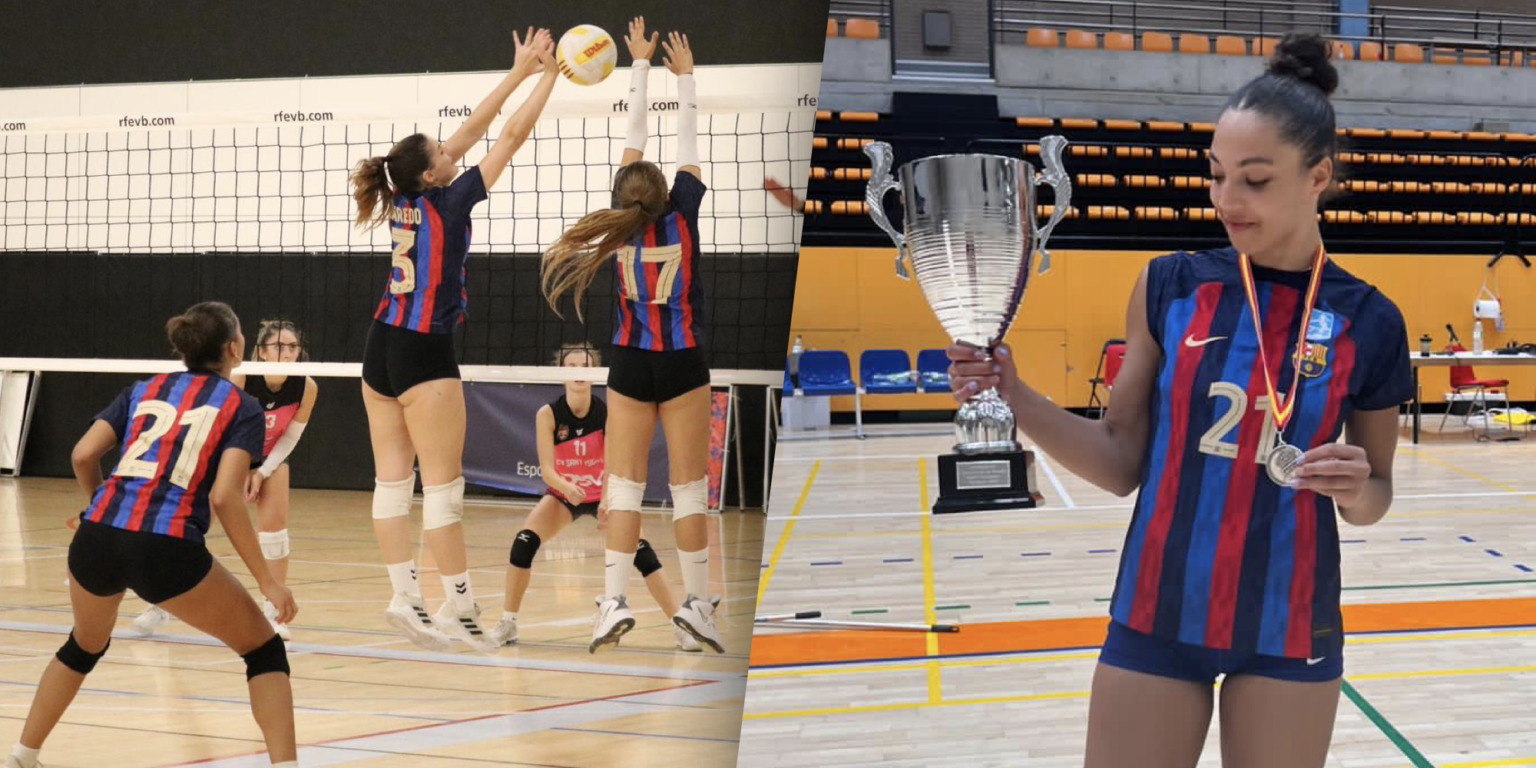 Imagen principal del artículo: Voleibolista tica que juega en el FC Barcelona, Chiara Boninsegna, se corona subcampeona nacional de España