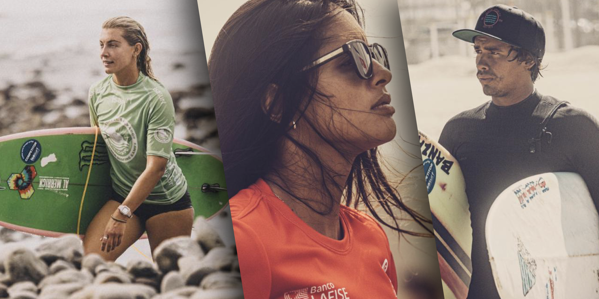 Imagen principal del artículo: Surfistas costarricenses Leilani McGonagle, Óscar Urbina y Nataly Bernold clasificaron a Santiago 2023