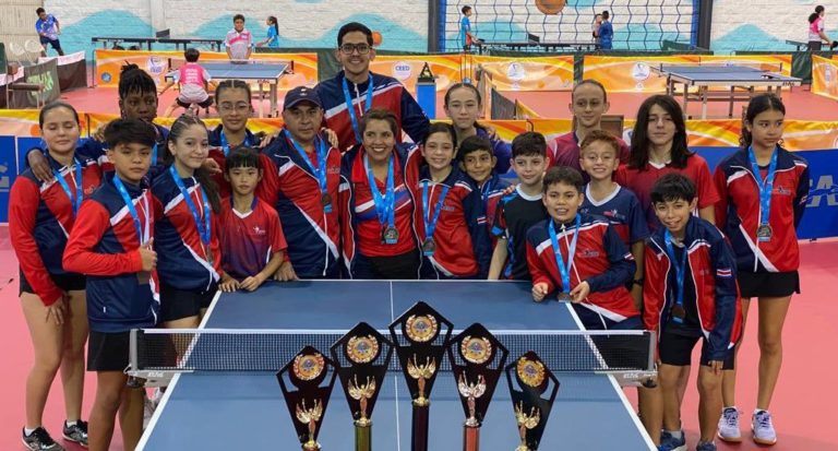 Costa Rica conquista 19 medallas en el Centroamericano U-11 y U-13 de Tenis de Mesa