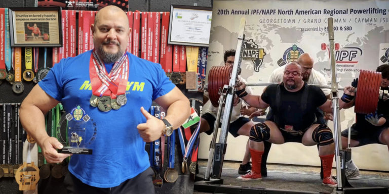 Levantador de potencia tico "Manolo" Campos impone nuevo récord regional de Norteamérica y Centroamérica