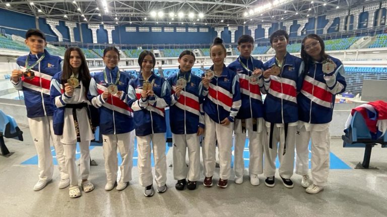 Taekwondistas de Costa Rica ganan 10 medallas continentales en la Copa Presidente de Brasil