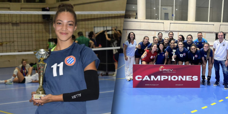 Voleibolista tica se corona campeona de Cataluña con el equipo Espanyol de Barcelona