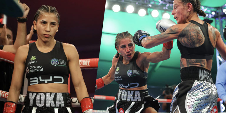 Boxeadora tica Yokasta Valle defiende con éxito sus títulos mundiales en California