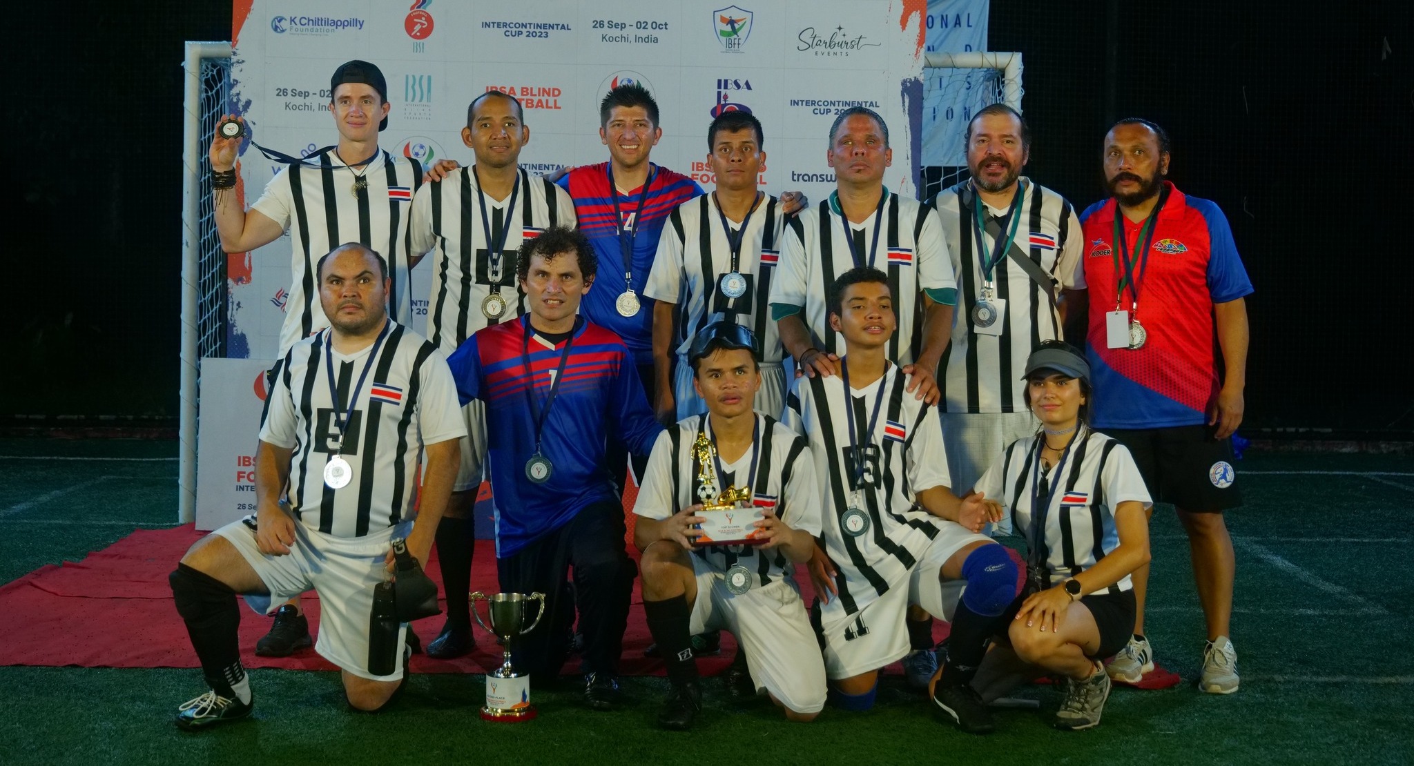 Imagen principal del artículo: Selección de fútbol para ciegos de Costa Rica queda subcampeona de la Copa Intercontinental IBSA 2023 en India