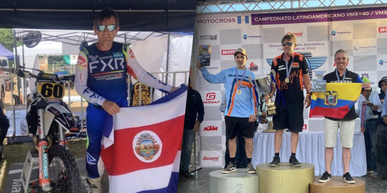 Incansable piloto tico Adrián Robert se corona campeón latinoamericano máster de motocross