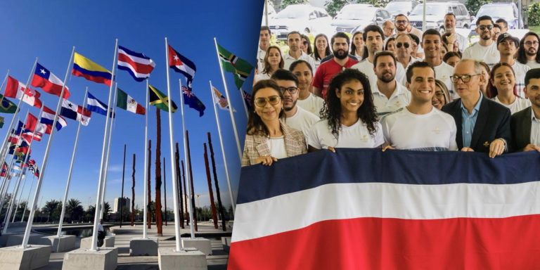 La bandera de Costa Rica ya engalana el cielo chileno: ¡Se acercan los Juegos Panamericanos!