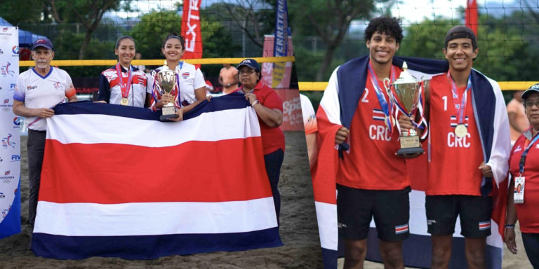 Costa Rica ganó tres títulos y una medalla de bronce en el Centroamericano U-17 y U-19 de Voleibol Playa