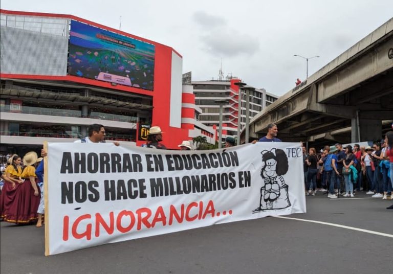 Sala IV condena al TEC por no reponer lecciones suspendidas por marcha de octubre